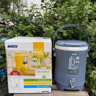 Bình đá giữ nhiệt ICooL Duy Tân màu nhũ siêu đẹp, kích cở siêu to 14 lít