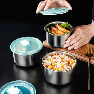 Hộp Đựng Inox Thực Phẩm Tròn 450ML
