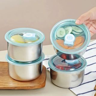 Hộp Đựng Inox Thực Phẩm Tròn 450ML