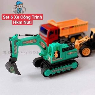 Set 6 xe đồ chơi cho bé xe công trình SIZE ĐẠI