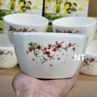 CHÉN SỨ GỐM HOA ĐÀO