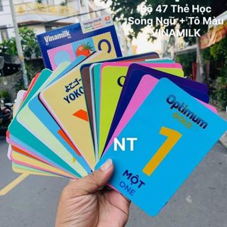 Bộ thẻ học song ngữ và tô màu