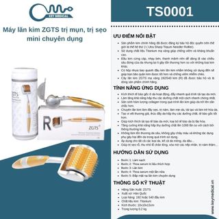 Máy lăn kim ZGTS trị mụn, trị sẹo mini chuyên dụng