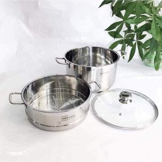 Xửng hấp HT Cook 28cm nắp kính