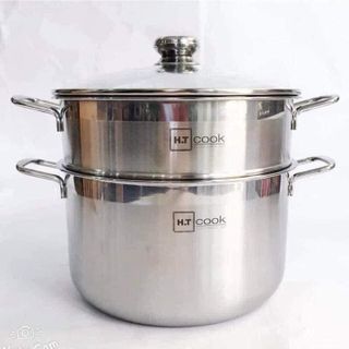 Xửng hấp HT Cook 28cm nắp kính