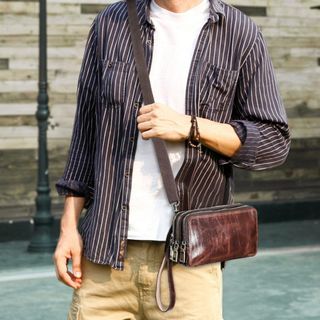 Ví cầm tay nam da bò thật MB317