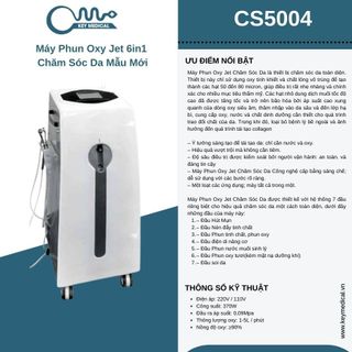 Máy phun oxy Jet 6in1 chăm sóc da mẫu mới
