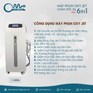 Máy phun oxy Jet 6in1 chăm sóc da mẫu mới