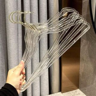( bộ 10 ) Móc treo quần áo TRONG SUỐT KIM TUYẾN đồ lót mắc áo kim tuyến chống trượt xoay 360 độ đa năng