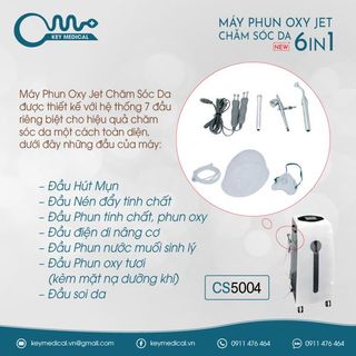 Máy phun oxy Jet 6in1 chăm sóc da mẫu mới
