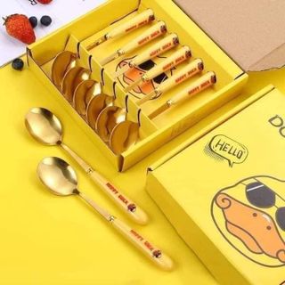Sét 6 muỗng ăn hình vịt vàng