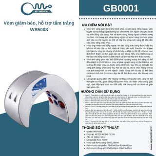 Vòm hỗ trợ tắm trắng WS5008
