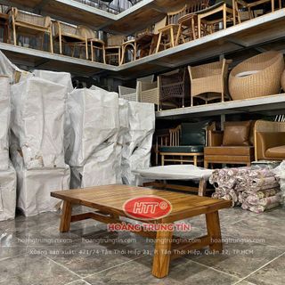Sofa gổ Teak đan sợi nhựa giả mây