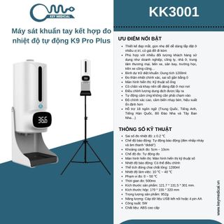 Máy sát khuẩn tay kết hợp đo nhiệt độ tự động K9 Pro Plus