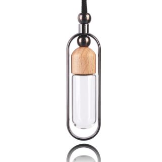 2025 cung cấp đặc biệt xuyên biên giới 10ml chai hương liệu mặt dây chuyền tròn nhỏ chai tinh dầu chai nước hoa đồ trang trí mặt dây chuyền xe hơ