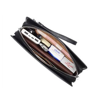 Ví cầm tay nam da bò thật có khóa vân tay V2473