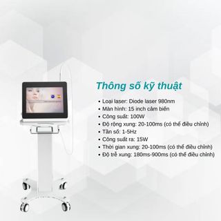Máy loại bỏ tĩnh mạch, xoá mạch máu Diode Laser 980nm VR 2016