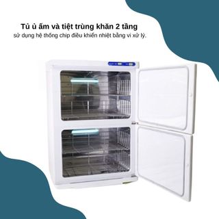 Tủ tiệt trùng dụng cụ, khăn spa, y khoa bằng tia UV 2 tầng cao cấp loại 1