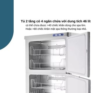 Tủ tiệt trùng dụng cụ, khăn spa, y khoa bằng tia UV 2 tầng cao cấp loại 1