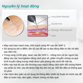 Máy xóa mao mạch máu, tĩnh mạch sóng RF cao tần SHF-1
