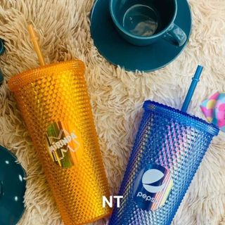 Ly kim cương 2 lớp cao cấp 700ml kèm ống hút