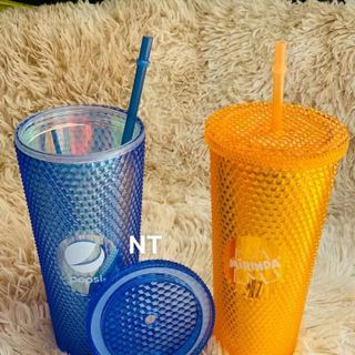 Ly kim cương 2 lớp cao cấp 700ml kèm ống hút