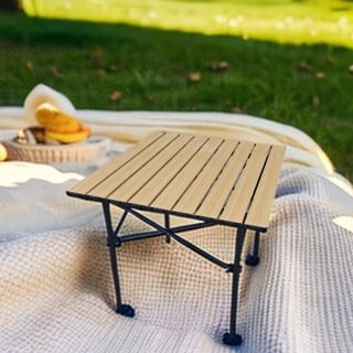 Bàn Gấp Gọn Dã Ngoại Camping Siêu Nhẹ, Bàn Xếp Gọn Du Lịch Picnic, Bàn Trà Mini Ngoài Trời Tiện Lợi Nhỏ Gọn
