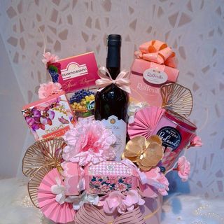 Quà tết sét 6 món hồng Cute, sang trọng