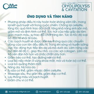Máy giảm béo Cryolipolysis & Cavitation
