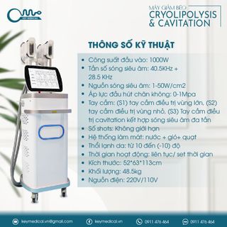 Máy giảm béo Cryolipolysis & Cavitation