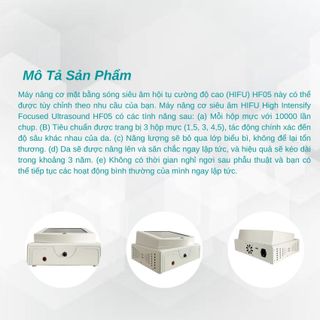 Máy nâng cơ Hifu công nghệ sóng siêu âm cường độ cao HF05