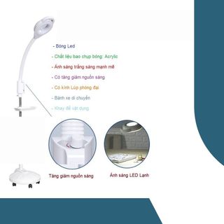Đèn lúp led đầu tròn cổ ngỗng kèm bánh xe KL0002