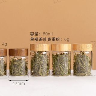 Vỏ Lọ đóng chai thủy tinh nắp gỗ cấp thực phẩm có hàm lượng boron cao  Hộp quà tặng cao cấp trà và dendrobium, 50ml 60ml 80ml ( IN ĐIÊU KHẮC LOGO THEO YÊU CẦU )