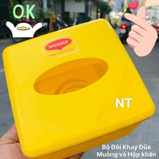 Bộ ống đũa + hộp đựng giấy + khay để gia vị