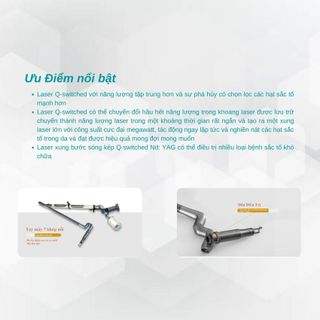 Máy xoá xăm, trị nám Q-Switched Nd:YAG tay cầm trục khuỷ Hàn Quốc - SP1200