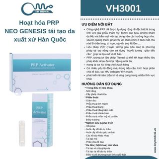 Hoạt hóa PRP - NEO GENESIS tái tạo da xuất xứ Hàn Quốc