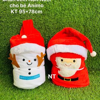 Chăn Noel kèm tặng nón Noel