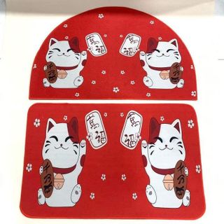 Thảm trang trí của hình mèo thần tài - Look Kool