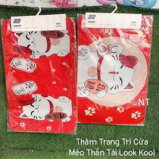 Thảm trang trí của hình mèo thần tài - Look Kool