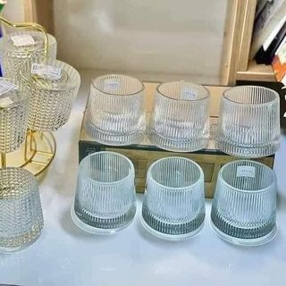 Bộ 6 ly xoay thuỷ tinh cao cáo Whishy Rock