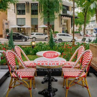 Ghế cafe ngoài trời cao cấp Nhựa Giả Mây