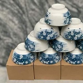 Chén sứ hình hoa xanh - cao cấp