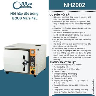 Nồi hấp tiệt trùng EQUS Mars 42L