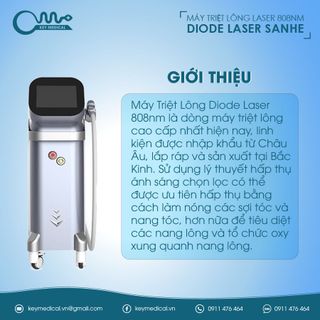 Máy triệt lông laser 808nm Diode laser Sanhe