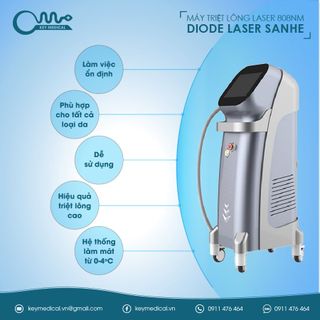 Máy triệt lông laser 808nm Diode laser Sanhe