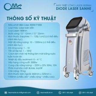 Máy triệt lông laser 808nm Diode laser Sanhe