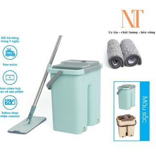 Bộ lau nhà tự vắt thông minh đầu xoay 360 độ tiện lợi