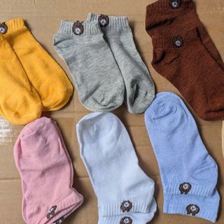 Combo 10 đôi tất gấu brow sợi coton,nhiều màu, chống hôi chân, thoải mái, thời trang - Bao 10 đôi tất giá sỉ