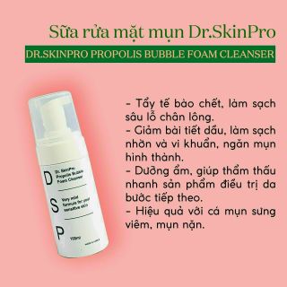 Sữa Rửa Mặt Trị Mụn Dr.SkinPro Propolis Bubble Foam Cleanser