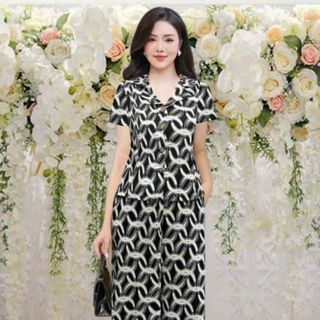 Set Bộ Lụa Hàn Áo Có Tay Quần Ống Xuông
